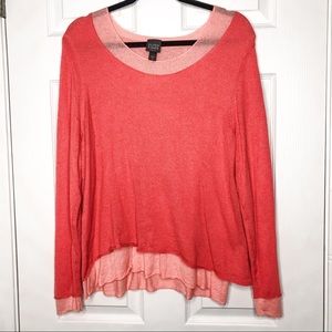 Eileen Fisher Woman Coral Wool Sweater